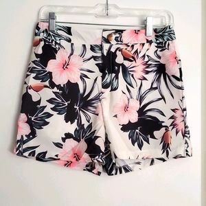 White tropical shorts